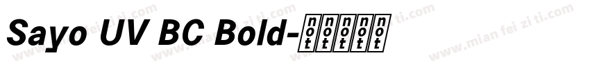 Sayo UV BC Bold字体转换